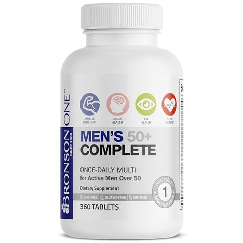 ONE Daily 50+ Multivitamínico Multimineral Completo, 360 Comprimidos - Bronson