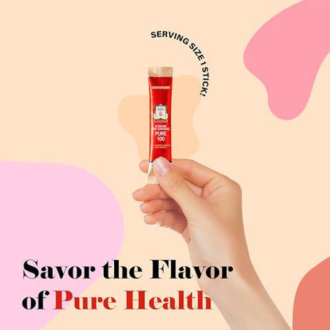 JUNG KWAN JANG - JungKwanJang Extrato Puro de Ginseng Vermelho Coreano em Pó, 28 Sachês – Marca JungKwanJang