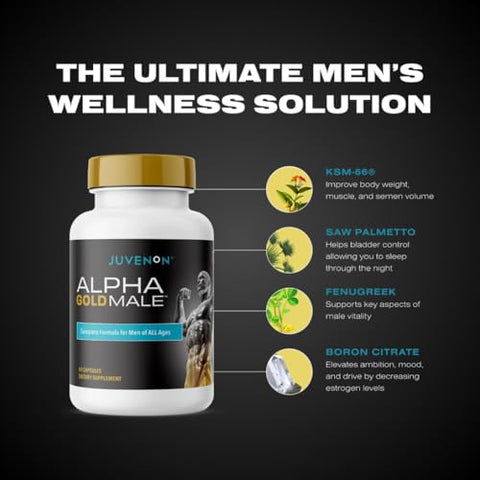 Alpha Gold Male: Potencialize sua vitalidade com o poderoso suplemento rejuvenescedor - Juvenon