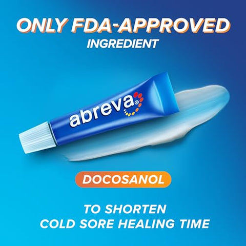 Tratamento para Feridas de Febre com Docosanol 10%, Cura sua Bolha de Febre em 2,5 Dias – Tubo de 0,07 oz x 2 (Tratamento para Feridas de Febre) - Abreva