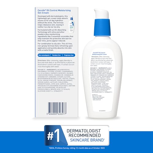 Gel-Creme Hidratante Oil Control | Pele Oleosa | Niacinamida, Ácido Hialurônico | 50g - CeraVe