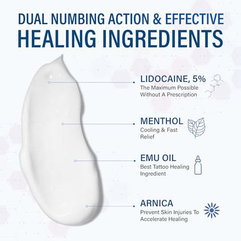Nupharmisto - Creme Anestésico Lidocaína Máxima Potência: Alívio Extra com Mentol, Arnica e Óleo de Emu – 60g