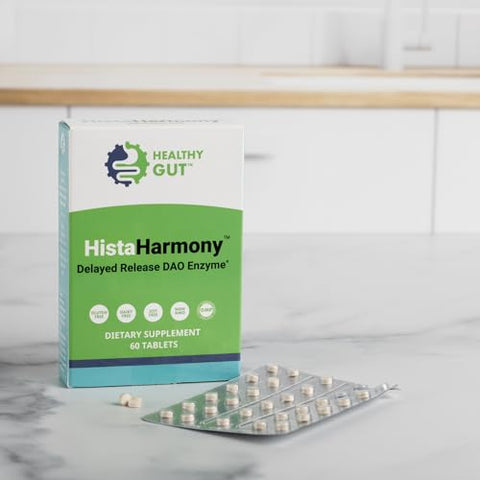 Healthy Gut,LLC - HistaHarmony | Suporte Enzimático DAO de Liberação Retardada para um Intestino Saudável | 60 Porções