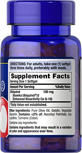 Puritan's Pride - Ubiquinol 100mg – Saúde do Coração, 120 Softgels por Puritan’s Pride