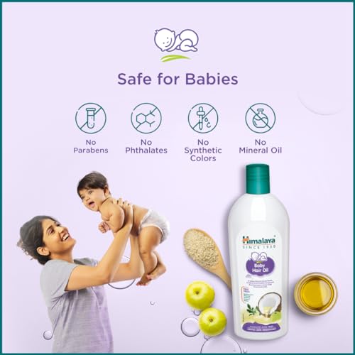 Óleo de Cabelo para Bebê Himalaya, 200ml – Nutrição e Cuidado para os Fios