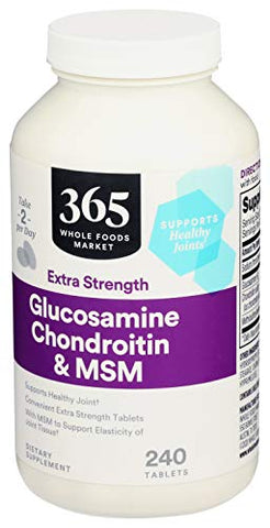 Glucosamina Condroitina X Força MSM, 240 Comprimidos - 365 by Whole Foods Market