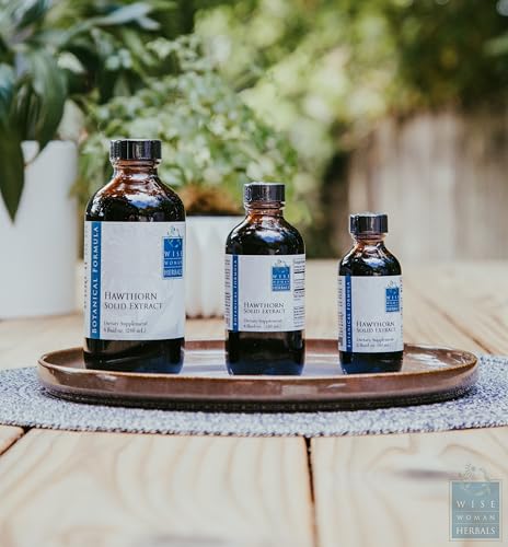 Extrato Sólido de Bagas de Espinheiro – Extrato Líquido Extra Forte 4:1 – Livre de Álcool – para Saúde Cardiovascular e Função Cardíaca – 120 ml - Wise Woman Herbals