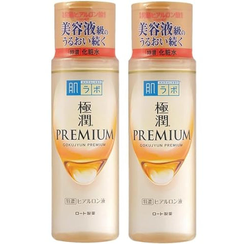 Hada Labo - Hadalabo Japan Skin Institute Gokujun Premium Solução Hialurônica 170ml (Pacote com 2)