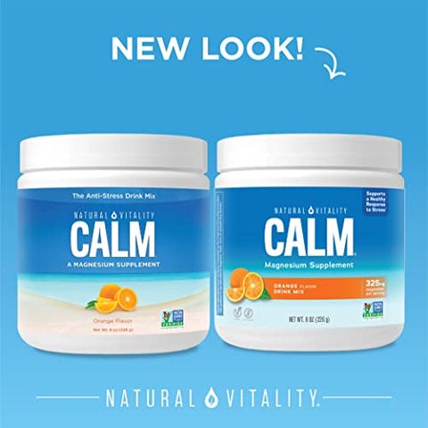 Calm: Pó para Bebida Antiestresse de Citrato de Magnésio, Livre de Glúten, Vegano – 100g - Natural Vitality