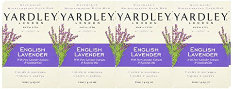 Sabonete em Barra Yardley London English Lavender com Óleos Essenciais, 120g (Pack com 8 unidades)