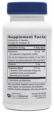 Kavinace OS – Alívio Rápido da Insônia com Apenas uma Dose – Suplemento de Magnésio Bisglicinato Quelato de Zinco com Melatonina 5 mg – Sono Eficiente - NeuroScience