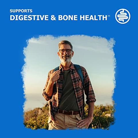 Comprimidos Mastigáveis de Fibra Prebiótica Diária para a Saúde Óssea com Cálcio - Fiber Choice