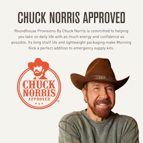 ROUNDHOUSE PROVISION - Chuck Norris Morning Kick: Pó Superfood de Ashwaganda, Colágeno e Probióticos – Energia e Saúde, 30 Porções (Morango Limonada)