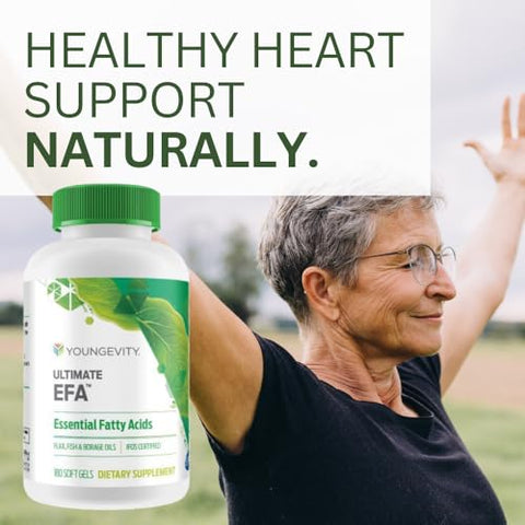 Ultimate EFA – Fonte Orgânica de Ácidos Graxos Essenciais | Ômega 3, 6 | 60 cápsulas | Marca Youngevity - Youngevity