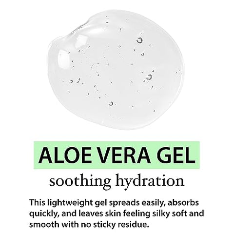 Amara Beauty - Gel de Aloe Vera Orgânico USDA – Rosto, Corpo, Cabelo – 100% Puro, Cuidados Pós-Sol