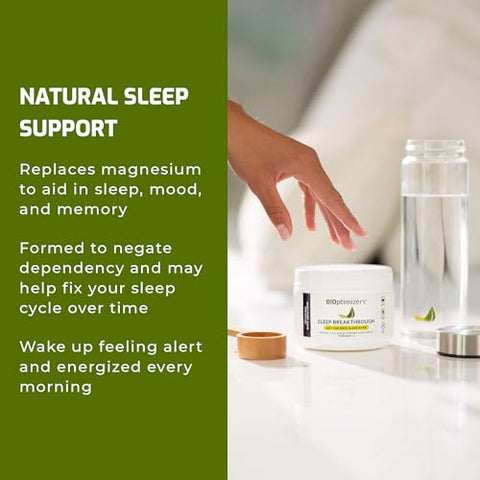 Sleep Breakthrough 2.0 – Suporte Natural em Pó 202.5g Sabor Blue Berry Dreams - BiOptimizers