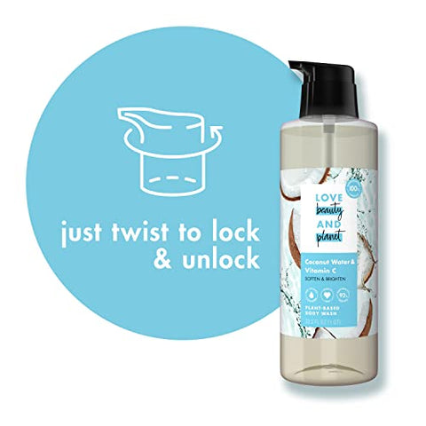 Body Wash Coco e Vitamina C 950ml – Pele Suavizada e Visivelmente Radiante. Ingredientes Naturais e Limpeza à Base de Plantas - Love Beauty And Planet