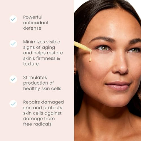 Coenzyme Q10 Serum – Serum de Cuidados com a Pele para Suavizar – Serum Coenzima Q10 sem Fragrância com Ácido Hialurônico – Serum Antioxidante para Cuidados com a Pele – 30ml - Timeless Skin Care