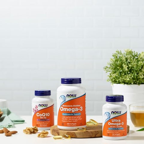 Suplementos, CoQ10 (Coenzima Q10) 100 mg, Grau Farmacêutico, Saúde Cardiovascular*, 150 Softgels - NOW Foods