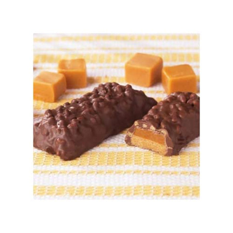 FitWise - FITWISE – Barras de Camada de Alta Proteína, 15g Proteína, Baixa Caloria, Baixa Gordura, Baixo Colesterol, Livre de Aspartame, Barra de Lanche Vegetariana para Café da Manhã, 7 Porções por Caixa (Caramel Crunch)
