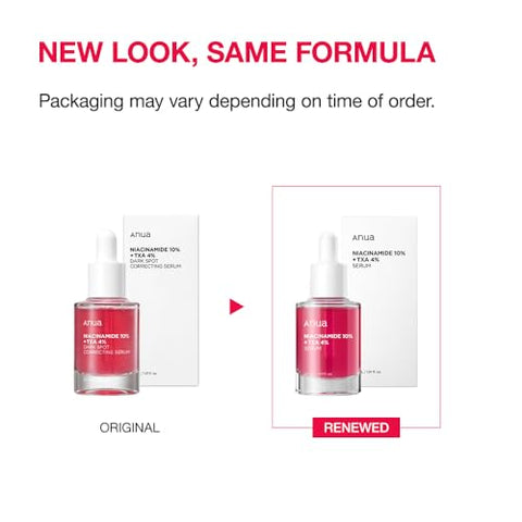 ANUA - Anua Serum Niacinamida 10%% Ácido Tranexâmico 4%%, Ceramida, Ácido Hialurônico, Vitamina B12 cor natural, para pele sensível, Efeito Vidro Coreano, Sem Fragrância (30ml /1.01 fl.oz.)