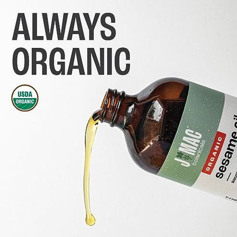 Óleo de Gergelim Orgânico, Frasco de Vidro – 100ml - J MAC BOTANICALS