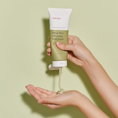 ma:nyo - Ma:nyo Espuma Diária de Limpeza Profunda dos Poros com Soda, Não Irritante, com Vitamina C e Camomila para Mulheres e Homens – Cuidados com a Pele Coreana 150ml
