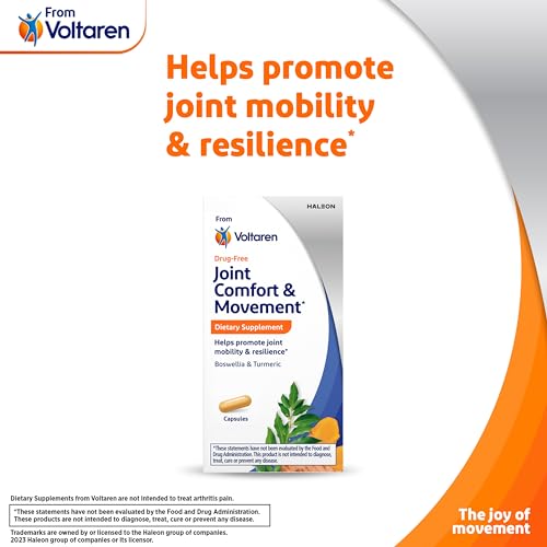 VOLTAREN - Voltaren: Suplemento Voltaren para Conforto e Mobilidade das Articulações com Boswellia e Cúrcuma para Suporte Articular, Movimento e Flexibilidade – Frasco com 30 Comprimidos