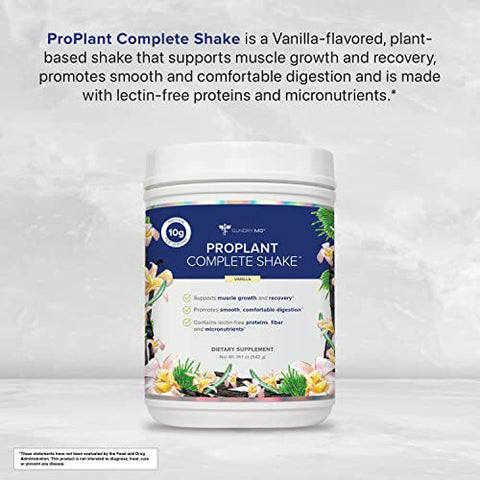 Shake Completo de Proteína Vegetal de Alta Fibra, 20 Porções (Baunilha) - Gundry MD