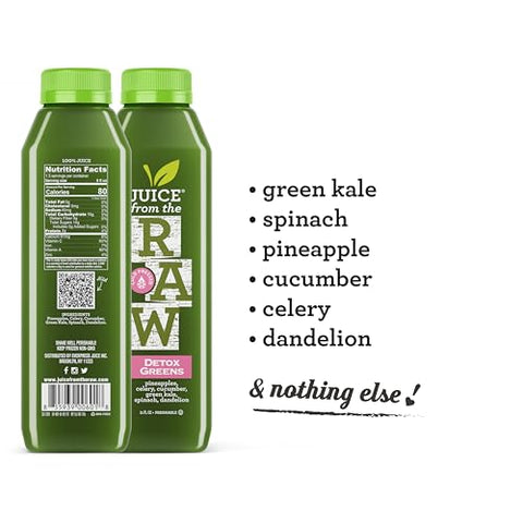2-Day Juice Cleanse com Fusão de Coco por Juice From the RAW® – Sucos 100% Naturais e Preparados a Frio (12 Garrafas Totalizando 12 ml)