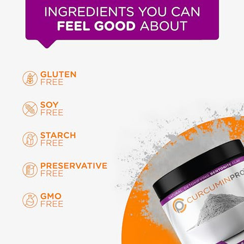 curcuminpro - CurcuminPro TerraPro Bentonite Clay Detox | 90g | Suporte Natural para Saúde Intestinal e do Corpo Inteiro
