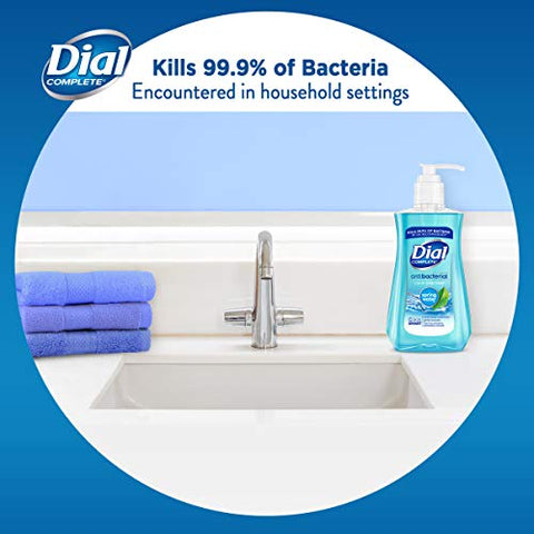 Sabonete Líquido Antibacteriano Dial Água de Nascente 221ml, Azul, 12 Unidades