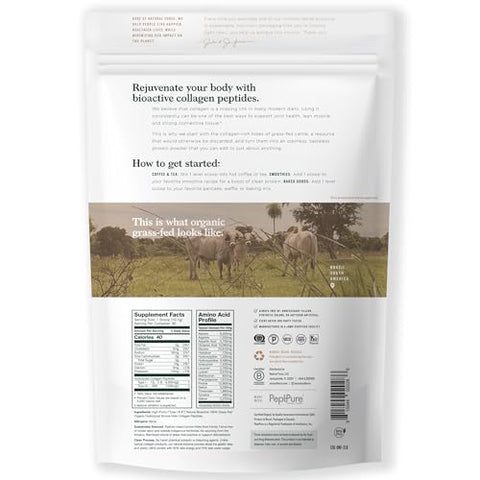 Colágeno Orgânico em Pó – Certificado Orgânico USDA | Colágeno Peptídeos em Pó | Marca Natural Force - Natural Force