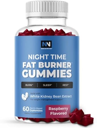 Nobi Nutrition - Queimador de Gordura Noturno em Gomas, Suporte ao Sono – Marca: Night Time Fat Burner Gummies