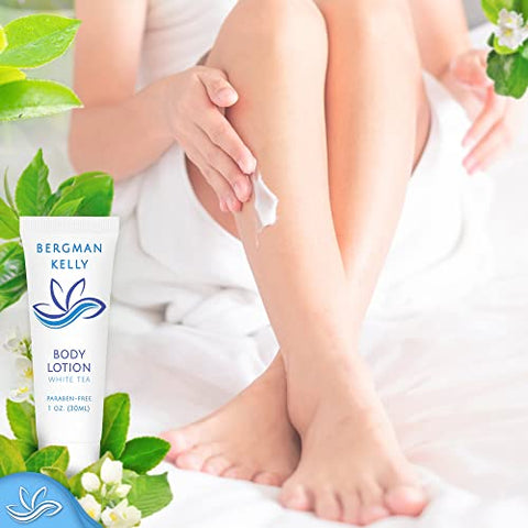 Loção de Viagem (30 ml, 100 un, Chá Branco), Surpreenda seus Hóspedes com uma Loção Corporal Revitalizante e Refrescante, Miniatura de Qualidade para Hotéis de Hóspedes - BERGMAN KELLY