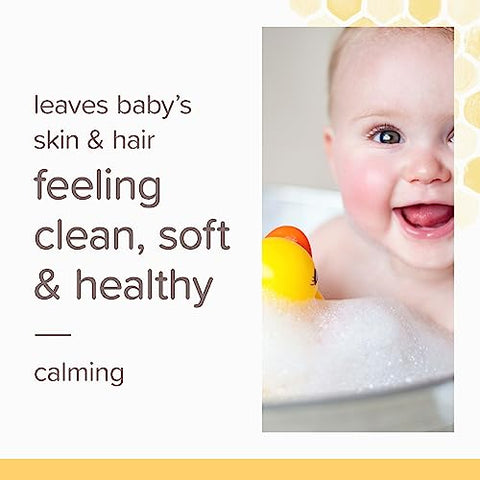 Burt's Bees - Burt’s Bees Conjunto Shampoo e Sabonete para Bebê, Fórmula Natural de Origem Vegetal 2 em 1 para Pele Sensível do Bebê, Fragrância Relaxante de Lavanda, Livre de Parabenos, Testado por Pediatras