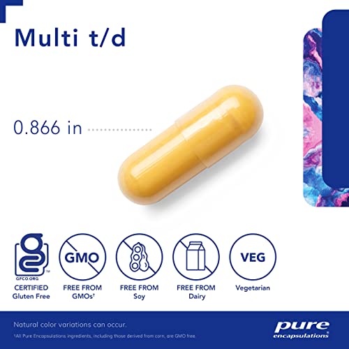 Multi T/D – Multivitamina | Fórmula Completa | 60 Cápsulas | Alta Absorção | Saúde e Bem-Estar - Pure Encapsulations