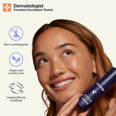 Gel Hidratante Facial, Loção Diária Leve com Ácido Hialurônico, Hidratação Ajustável para Todos os Tipos de Pele, 50 ml - Curology