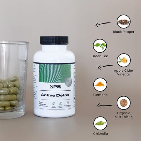 Nature's Pure Blend - Nature’s Pure Blend Active Detox Vinagre de Maçã (A Mãe) – Suporte Digestivo – Limpeza do Fígado – Movimentos Intestinais Saudáveis