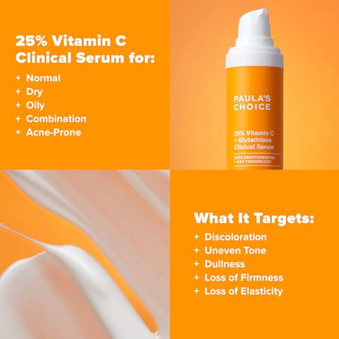 Paula's Choice - Paula’s Choice Serum Vitamina C 25% com Glutationa – 30ml