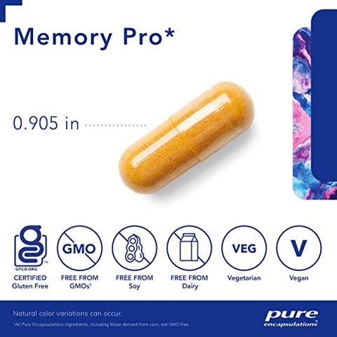 Memory Pro | Fórmula Completa de Suporte à Memória | 90 Cápsulas - Pure Encapsulations