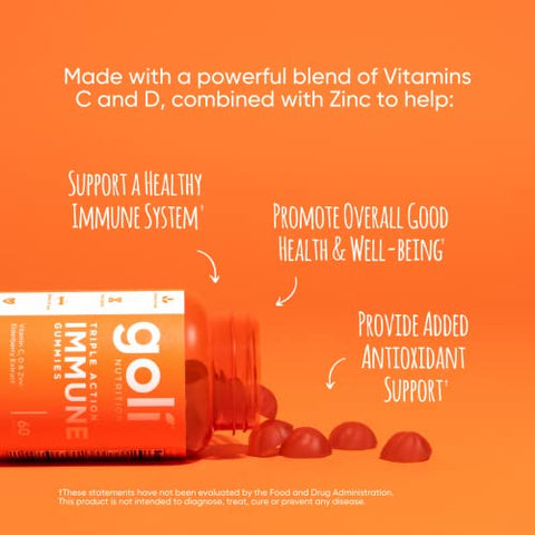 Gummy Imune – 300 Unidades – Sabugueiro, Vitamina C, D – 300 g - Goli