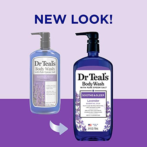 Dr Teal's - Dr Teal’s Body Wash com Sal de Epsom Puro, Suavizante – 500ml