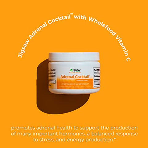 Jigsaw Health - Jigsaw Adrenal Cocktail™: Vitamina C Integral | com Bicarbonato de Potássio, Sal Real Redmond® e Extrato de Acerola | 60 Porções