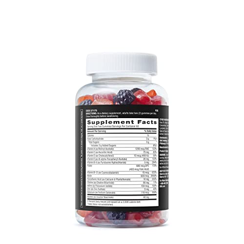 Mega Men Essentials 50 Plus Gummy Multivitamínico | Suporte para Envelhecimento Saudável e Saúde Imunológica | Laranja, Cereja e Frutas Vermelhas | 120 Unidades - GNC