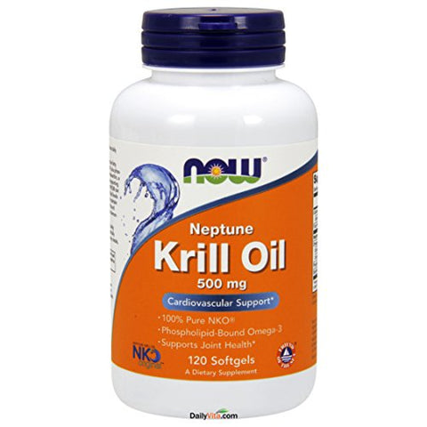 NOW Foods - Now Foods Óleo de Krill Neptune 500mg (2 pacotes) 120 cápsulas – Ômega 3, EPA, DHA, Saúde Cardiovascular