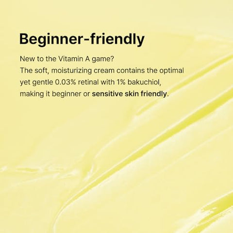 Creme Noturno Retinal Bakuchiol Vitamin A-mazing, Alternativa Coreana ao Retinol, Antienvelhecimento, Suavização da Pele, Refinamento dos Poros, Anti-Rugas, Pele Sensível 30g - BY WISHTREND