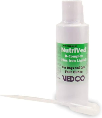 Vedco - Nutrived B-Complex com Ferro – 120 ml | Suplemento Vitamínico e Mineral