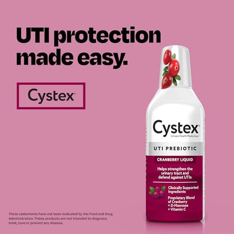 Suporte e Prevenção de Infecção do Trato Urinário para Homens e Mulheres, Suplemento de Cranberry Prebiótico para Proteção de ITU - Cystex