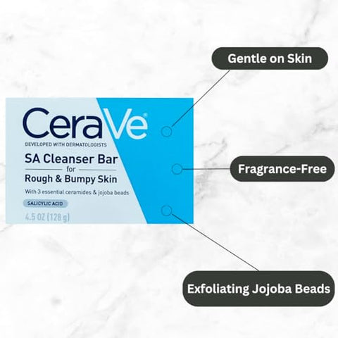 BLOSSOMABLE - CeraVe SA Barra de Limpeza 2-Pack Bundle – Ácido Salicílico para o Rosto